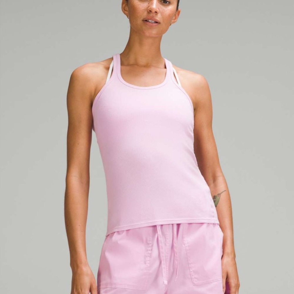 Lululemon Athletica Pink Fitted Tank Top